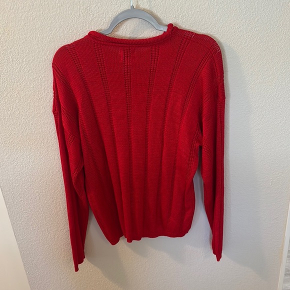Fía Italia Vibrant Red Knit Top vintage - Picture 3 of 3